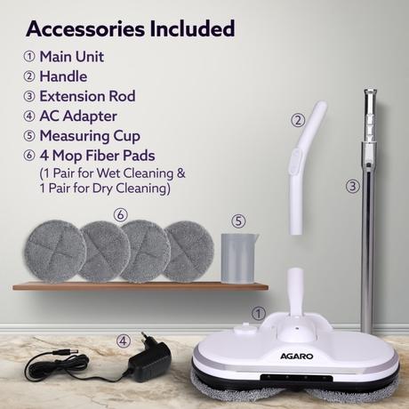 AGARO Regency Electric Spin Mop for Floor Cleaning, Floor Mopping, Hardwood, Tile & Laminate Floors, Home, Kitchen & Office use-3