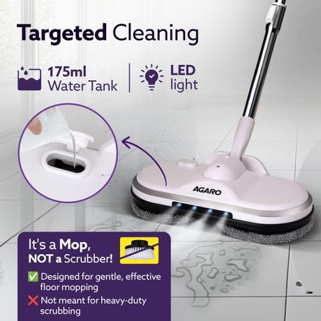 AGARO Regency Electric Spin Mop for Floor Cleaning, Floor Mopping, Hardwood, Tile & Laminate Floors, Home, Kitchen & Office use-4