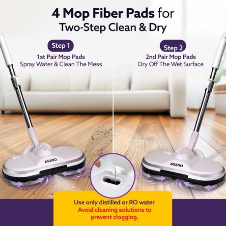 AGARO Regency Electric Spin Mop for Floor Cleaning, Floor Mopping, Hardwood, Tile & Laminate Floors, Home, Kitchen & Office use-5