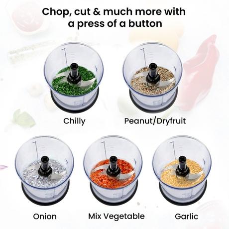 Agaro Elegant Electric Vegetable Chopper, Black-2