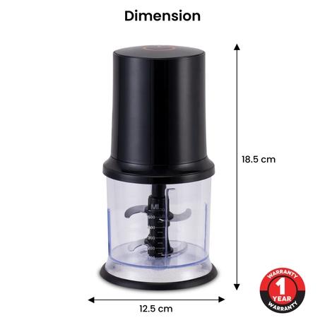 Agaro Elegant Electric Vegetable Chopper, Black-5