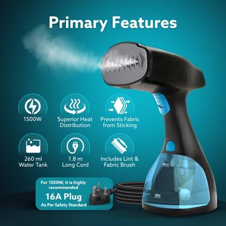 Agaro Regency 1200 Watts Handheld Garment Steamer, Green-2