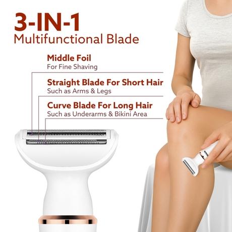 Agaro Female Multi Trimmer / Facial Hair Removal Machine 3117, White-8