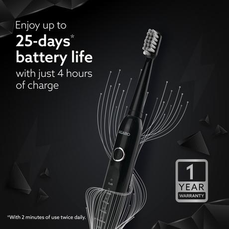 Agaro Cosmic Advance Sonic Electric Tooth Brush, Black-3