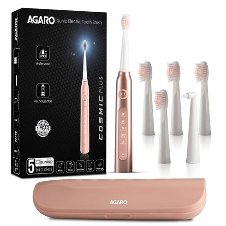 Agaro Cosmic Plus Sonic Electric Tooth Brush, Rose Gold-1