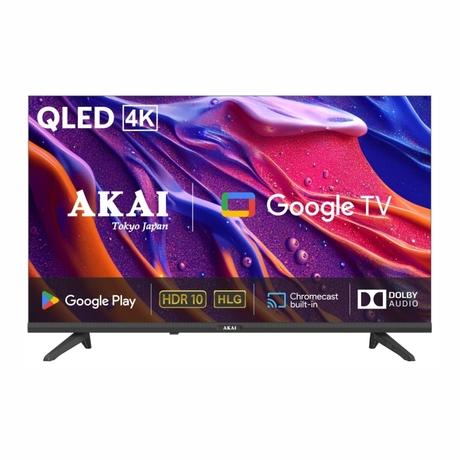 AKAI 109 cm (43 Inch) Bezel-Less 4K UHD Smart QLED Google TV, AL43GQU-SFWS-0