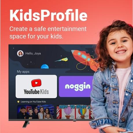 AKAI 109 cm (43 Inch) Bezel-Less 4K UHD Smart QLED Google TV, AL43GQU-SFWS-13