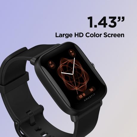 Amazfit Bip U Pro Smartwatch, 1.43 Large HD Display with Built-in Alexa, Built-in GPS, 9-Day Battery Life, Fitness Tracker, Blood Oxygen, Heart Rate, Menstrual Cycle Tracker, Sleep, Stress Monitor, 60+ Sports Modes, (Black)-2