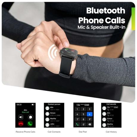 Amazfit Pop 3S Smartwatch, 4.97 cm (1.96 inch) Ultra-Large AMOLED Display, Bluetooth Calling, Upto 12 Days Battery, 24H SpO2, Heart Rate & Stress Monitor, AI Voice Assistant, Metallic Design (Metallic Silver)-5