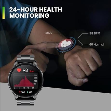 Amazfit Pop 3R Smart Watch, Metallic Silver-1