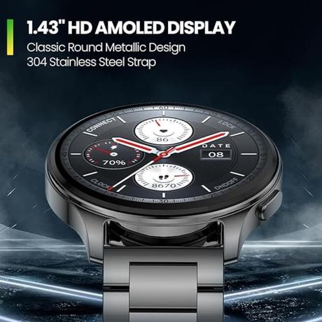 Amazfit Pop 3R Smart Watch, Metallic Silver-3