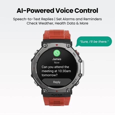 Amazfit T-Rex 3 Outdoor Rugged Military 48 mm Smart Watch Built in GPS, 2000 Nits Brightness, 27 Days Battery Life, Offline Maps, 10 ATM, AI Coach, for iOS & Android (Onyx)-5