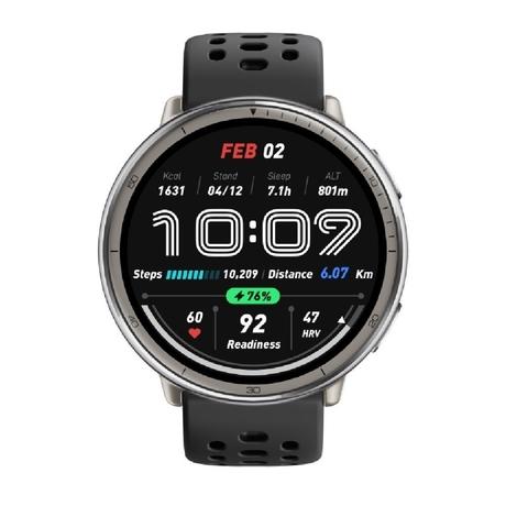 Amazfit Active 2R Standard Black Sport Silicone Strap Smartwatch-2