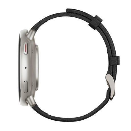 Amazfit Active 2 Premium 44 mm Smart Watch, 10 day Battery, Sapphire Glass Display, Free Silicon Strap, Built in GPS, 5 ATM, iOS & Android, 2000 Nits, 160+ Sports Mode, Black Leather-3