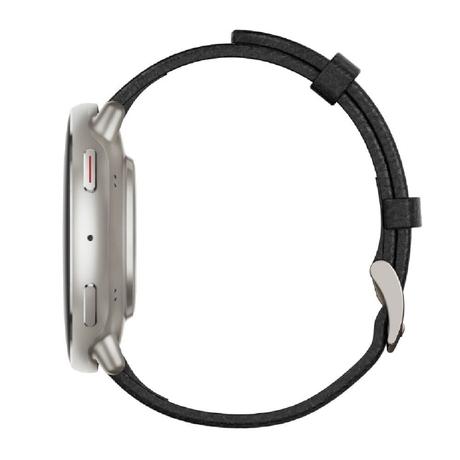 Amazfit Active 2 Premium 44 mm Smart Watch, 10 day Battery, Sapphire Glass Display, Free Silicon Strap, Built in GPS, 5 ATM, iOS & Android, 2000 Nits, 160+ Sports Mode, Black Leather-3