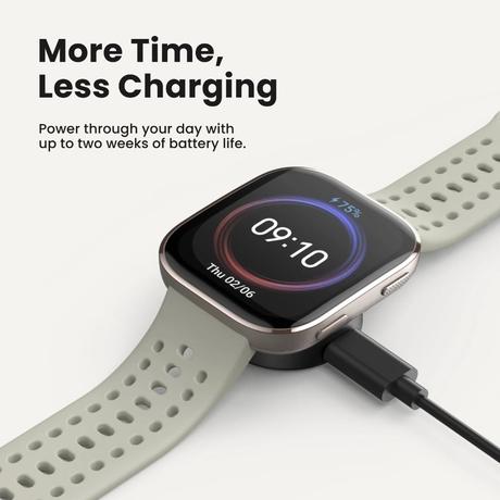 Amazfit Bip 6 Smart Watch 46 mm, 14 Day Battery, 5 cm (1.97 inch) AMOLED Display, 5 ATM Water-Resistance, GPS & Free Maps, AI, Bluetooth Call & Text, Health, Fitness & Sleep Tracker, 140+ Workout Modes, Black-2