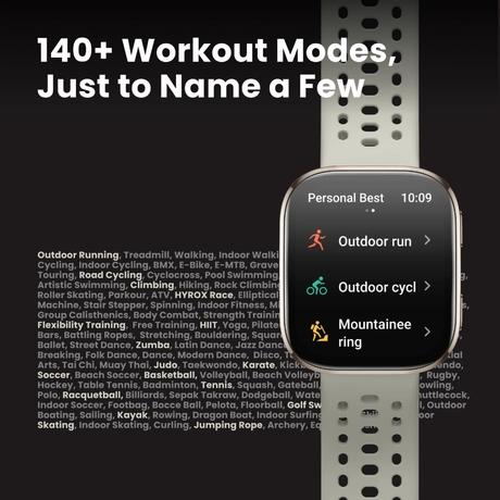 Amazfit Bip 6 Smart Watch 46 mm, 14 Day Battery, 5 cm (1.97 inch) AMOLED Display, 5 ATM Water-Resistance, GPS & Free Maps, AI, Bluetooth Call & Text, Health, Fitness & Sleep Tracker, 140+ Workout Modes, Black-5