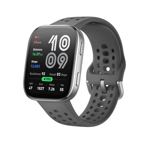 Amazfit Bip 6 Smart Watch 46 mm, 14 Day Battery, 5 cm (1.97 inch) AMOLED Display, 5 ATM Water-Resistance, GPS & Free Maps, AI, Bluetooth Call & Text, Health, Fitness & Sleep Tracker, 140+ Workout Modes, Charcoal-0