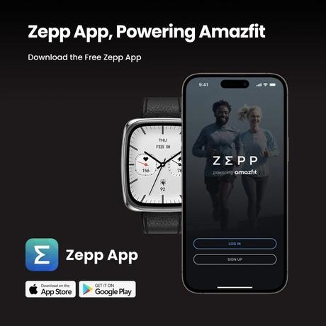 Amazfit Active 2 Square (Smartchoice), 2000 Nits Bright AMOLED Display, 10 Day Battery, Built in GPS, 5 ATM Water Resistant, Android & iPhone, Accurate Readings, BT Call, Sleep Monitor, Black Leather-4