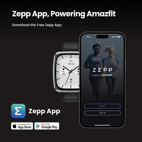 Amazfit Active 2 Square (Smartchoice), 2000 Nits Bright AMOLED Display, 10 Day Battery, Built in GPS, 5 ATM Water Resistant, Android & iPhone, Accurate Readings, BT Call, Sleep Monitor, Black Leather-4