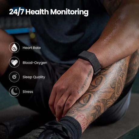 Amazfit Helio Strap Fitness Band, Black-3