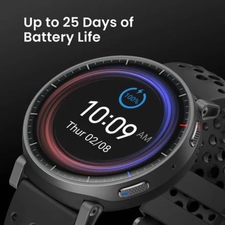 Amazfit Active Max Smart Watch 3.81 cm (1.5 inch) AMOLED Display, 25-Day Battery, 5 ATM, Offline Maps, GPS, 4GB Storage, 170+Sport Modes, Heart Rate & Sleep Fitness Tracker, Android & iPhone, Black-4