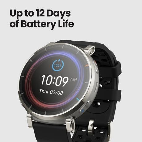 Amazfit Active 3 Premium GPS Running Smart Watch, 3.35 cm (1.32 inch) AMOLED Sapphire Display, 12-Day Battery, 5 ATM, 4 GB Storage, Offline Maps, 170+ Workout Modes, Heart Rate & Fitness Tracker, Android & iPhone, Atlas Blue-4
