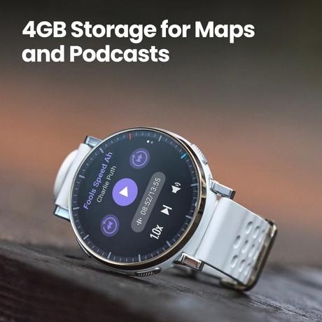 Amazfit Active 3 Premium GPS Running Smart Watch, 3.35 cm (1.32 inch) AMOLED Sapphire Display, 12-Day Battery, 5 ATM, 4 GB Storage, Offline Maps, 170+ Workout Modes, Heart Rate & Fitness Tracker, Android & iPhone, Atlas Blue-5