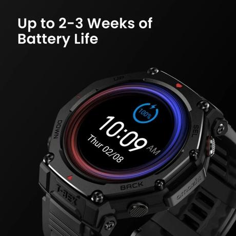 Amazfit T-Rex 3 Pro Outdoor Smart Watch 44 mm Sapphire AMOLED Display with Flashlight, 10 ATM, Dual Band GPS, Offline Maps, 25 Days Battery, 180+ Sports Mode for Android & iPhone, Tactical Black-4