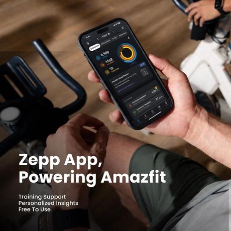 Amazfit Bip Max 50 mm Smartwatch, 5.25 cm (2.07 inch) AMOLED Display, 20 Days of Battery, GPS, 4 GB Storage, Offline Maps, Hybrid Training, Fitness Tracker, 150+ Sports, HYROX Mode, 5 ATM for Android & iPhone, Black-5