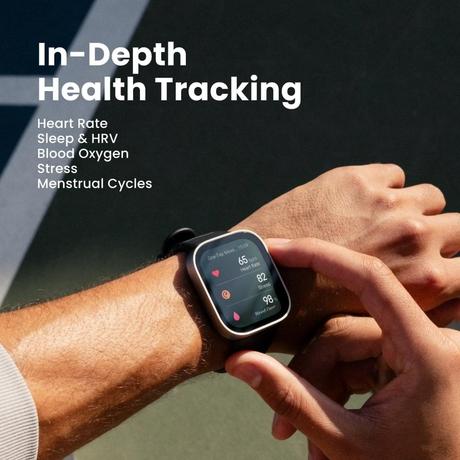 Amazfit Bip Max 50 mm Smartwatch, 5.25 cm (2.07 inch) AMOLED Display, 20 Days of Battery, GPS, 4 GB Storage, Offline Maps, Hybrid Training, Fitness Tracker, 150+ Sports, HYROX Mode, 5 ATM for Android & iPhone, Black-7