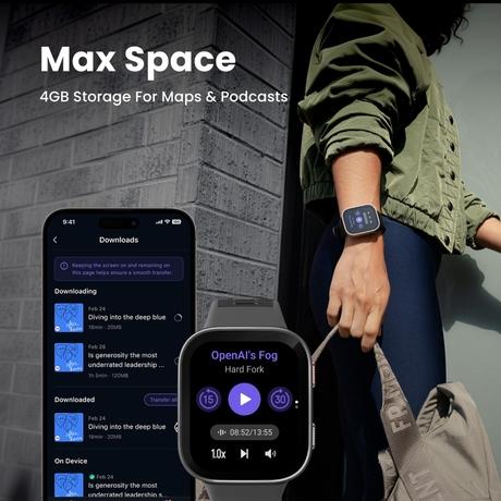 Amazfit BIP MAX Smart Watch, Charcoal-2