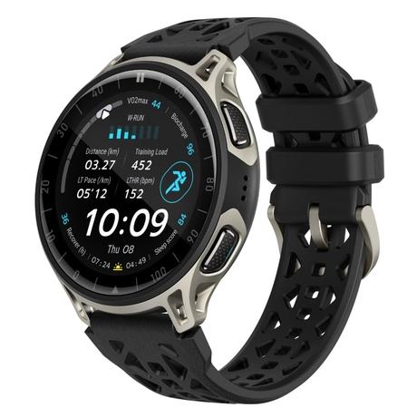 Amazfit Cheetah 2 Pro 48 mm GPS Running Smartwatch, 3.35 cm (1.32 inch) AMOLED Display, Sapphire Glass, Ti Case, 20 Days of Battery, 5 ATM, 32 GB Storage, Flashlight, Offline Maps, 170+ Sports for Android & iPhone-0