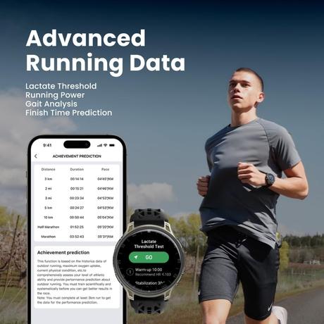 Amazfit Cheetah 2 Pro 48 mm GPS Running Smartwatch, 3.35 cm (1.32 inch) AMOLED Display, Sapphire Glass, Ti Case, 20 Days of Battery, 5 ATM, 32 GB Storage, Flashlight, Offline Maps, 170+ Sports for Android & iPhone-3
