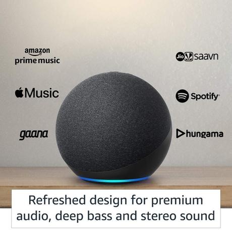 Amazon Echo (4th Gen) Smart Speaker with Dolby Technology, 2020 Release, Black-3