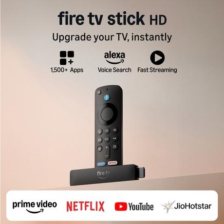Amazon Fire TV Stick HD (newest model) 2026 with fastest HD stick, 1,500+ apps, Alexa Voice Remote & directly powered by your TV (Black)-1