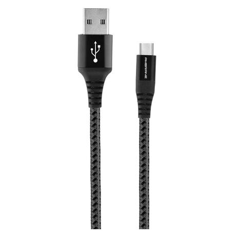 Ambrane 150 cm (1.5 m) Unbreakable 3 A Fast Charging Braided Type-C Cable (Black, BC-T-15)-0