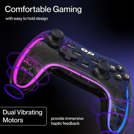 Ambrane OP-WLGC01 Wireless Gaming Controller, Black-1