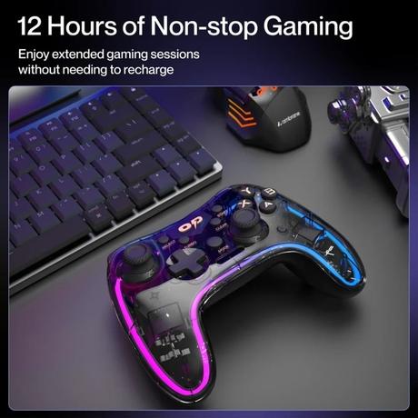 Ambrane OP-WLGC01 Wireless Gaming Controller, Black-2