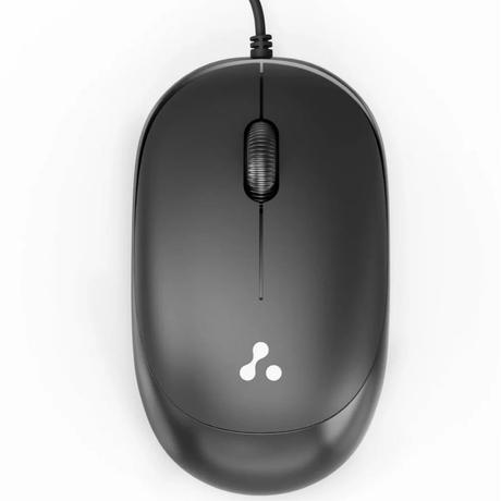 Ambrane SliQ-2 1600 DPI Wired Mouse, Black-0