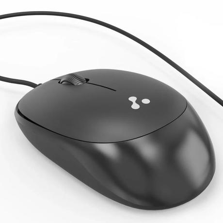 Ambrane SliQ-2 1600 DPI Wired Mouse, Black-1