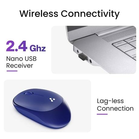 Ambrane SliQ-2 Wireless Mouse, Navy Blue-1
