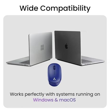 Ambrane SliQ-2 Wireless Mouse, Navy Blue-3