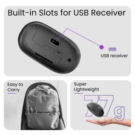 Ambrane SliQ-2 Wireless Mouse, Black-6