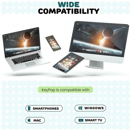 Ambrane KeyPop Wireless Keyboard & Mouse Combo, Mix Green-1