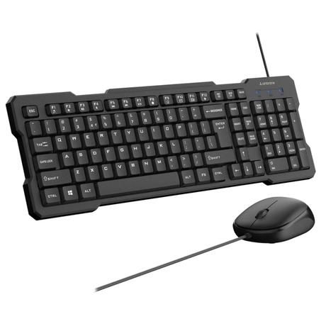 Ambrane KeyFlex Wired Keyboard and Mouse Combo, Black-0