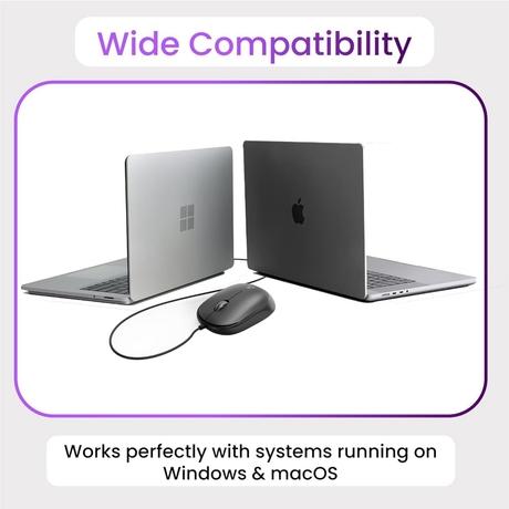 Ambrane KeyFlex Wired Keyboard and Mouse Combo, Black-6