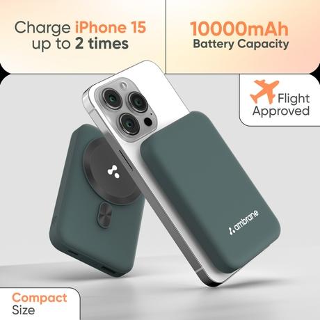 Ambrane AeroSync 10000 mAh MagSafe Power Bank 12, Blue-7