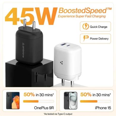 Ambrane Charge 45 Watt Wall Charger, White-3