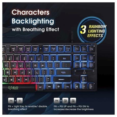 Amkette EvoFox Fireblade TKL Wired Gaming Keyboard-2
